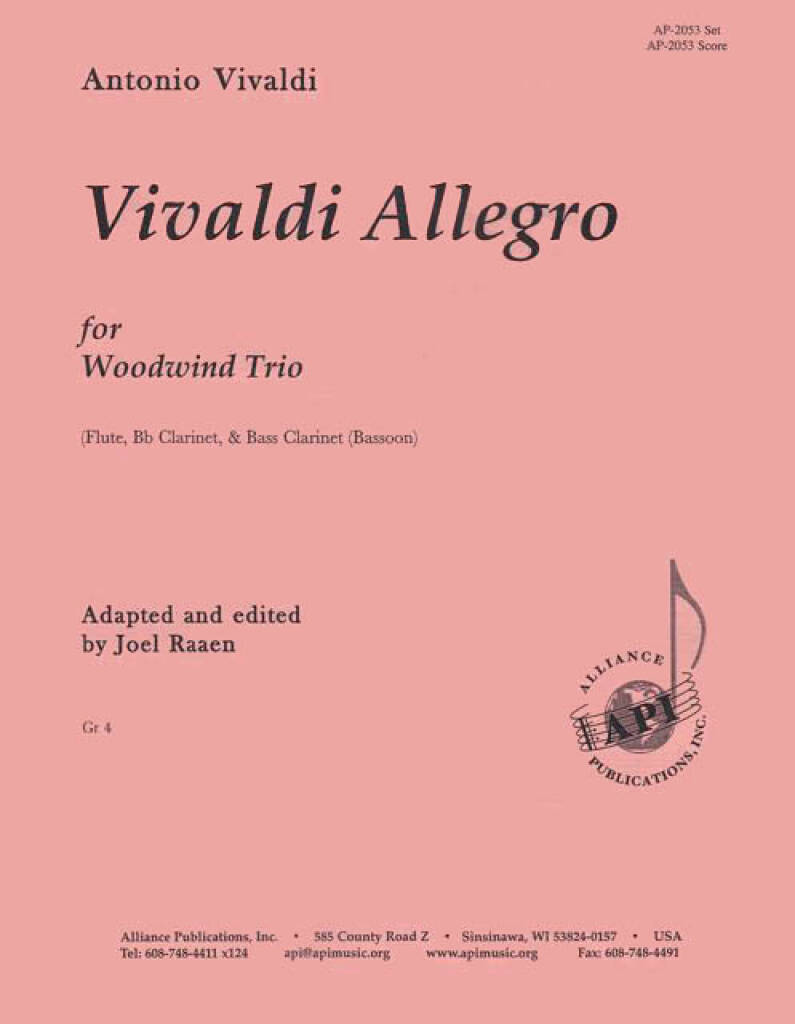 Vivaldi Allegro For Ww Trio - Set